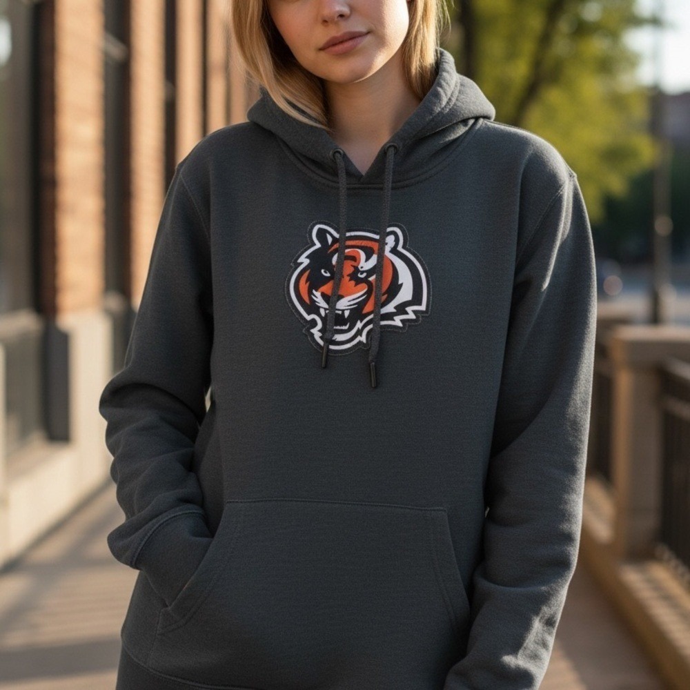 Majestic‎ Unisex Small Black Cincinnati Bangles Pullover Pocket Hoodie